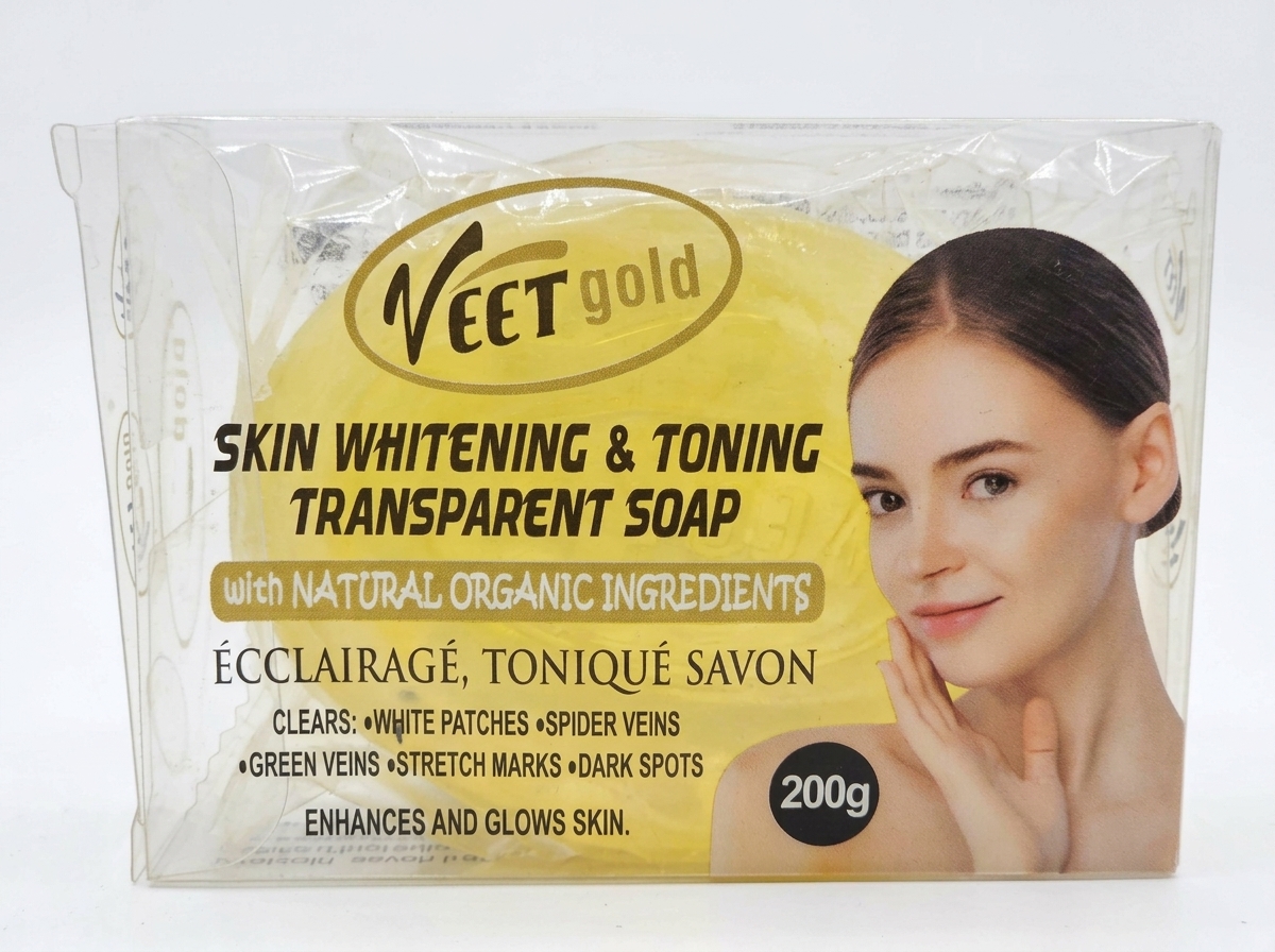 Veetgold Skin Whitening & Toning transparent Soap Face & Body Corrector Mix 200g - Image 4